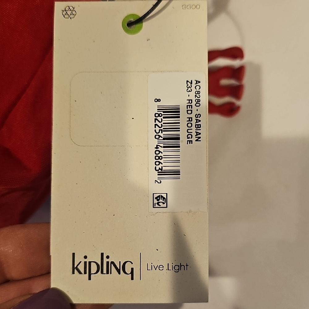 Kipling Red Crossbody Bag - Picture 6 of 8